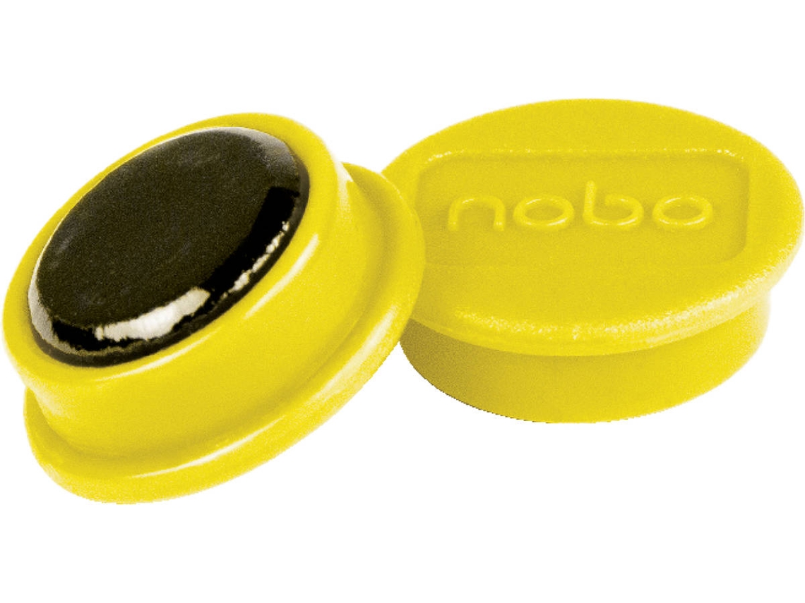 Pack 10 Ímanes NOBO 24 mm (Amarelo)