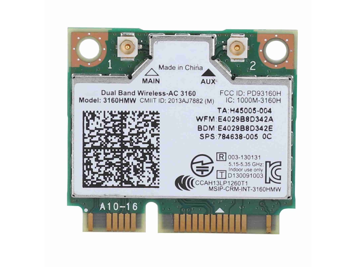 Placa De Rede Sem Fio (bluetooth 5g De Banda Dupla) Intel 3160hmw Mini Pcie Placa De Rede Sem Fio Interna