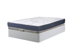 Sommier Branco Atenas 90X190Cm Colchão Viscoelástico de 23Cm SALDOSYSTOCKS