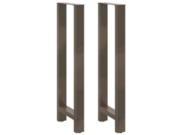 Vidaxl Pés De Mesa De Bar Em Aço Natural, 2 Peças, 50x (110-111) Cm, Aço