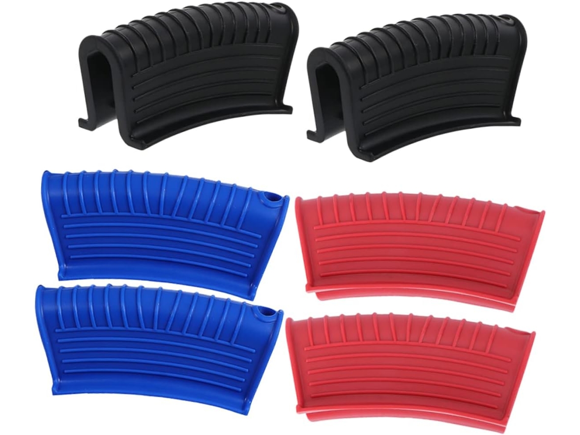Conjunto De 3 Pares Capas Silicone Grossas Para Panelas, Antiderrapantes E Resistentes Ao Calor