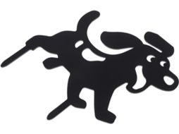 Kichouse Decoração Criativa e Fofa de Cachorro para Jardim em Acrílico Preto Estaca para Jardim Fácil de Usar como CHABERLU
