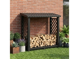 Vidaxl Suporte Para Lenha 114 X 46 X 101 Cm Pp Antracite
