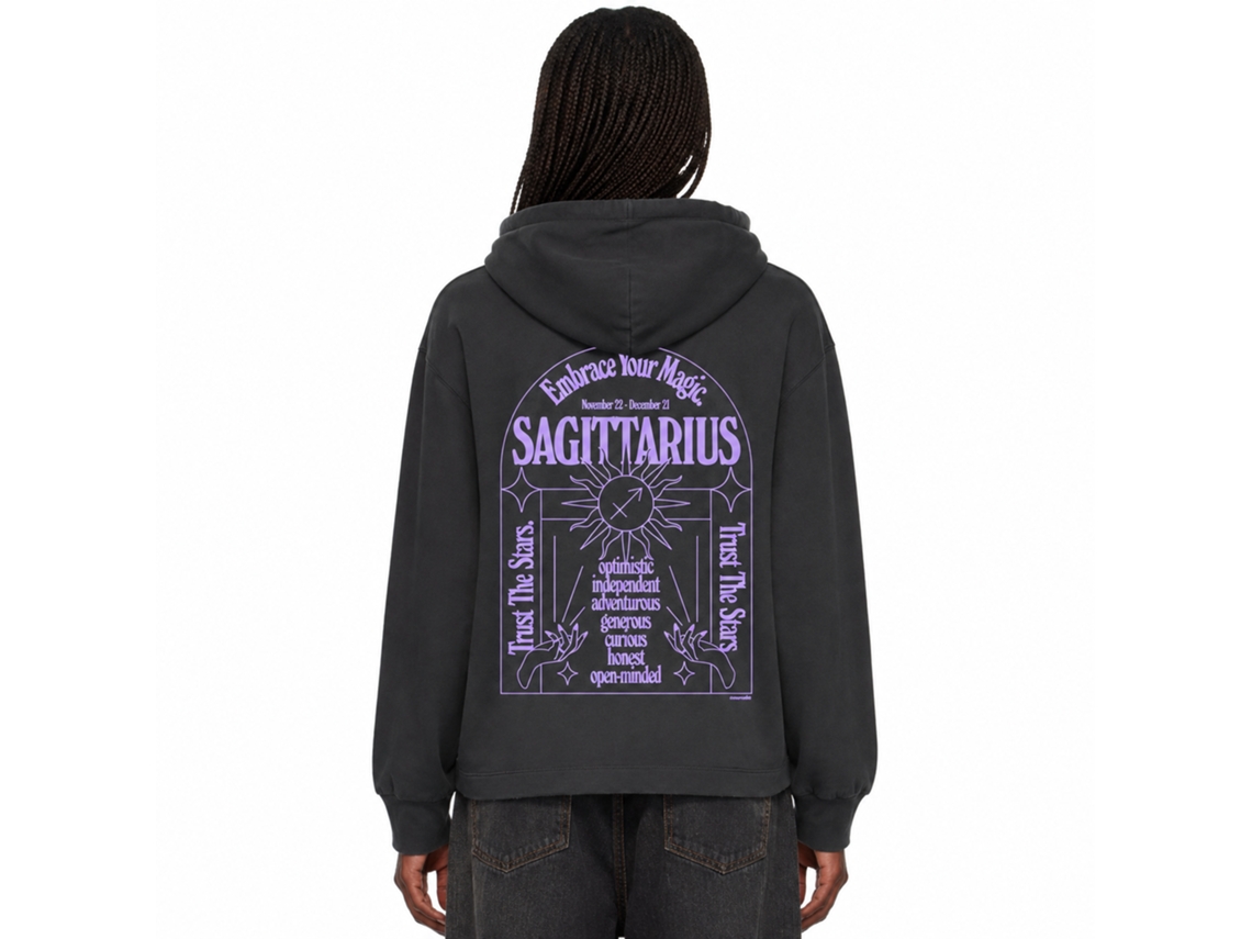 Rockinstone Abrace sua Magia. - Sagitt. Moletom com Capuz Estilo de Designer Exclusivo