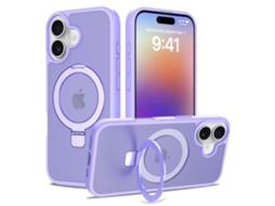 Capa Com Suporte Magnético Para Iphone 17 Pro Max - Proteção Dois Em Um Para O Seu Celular.