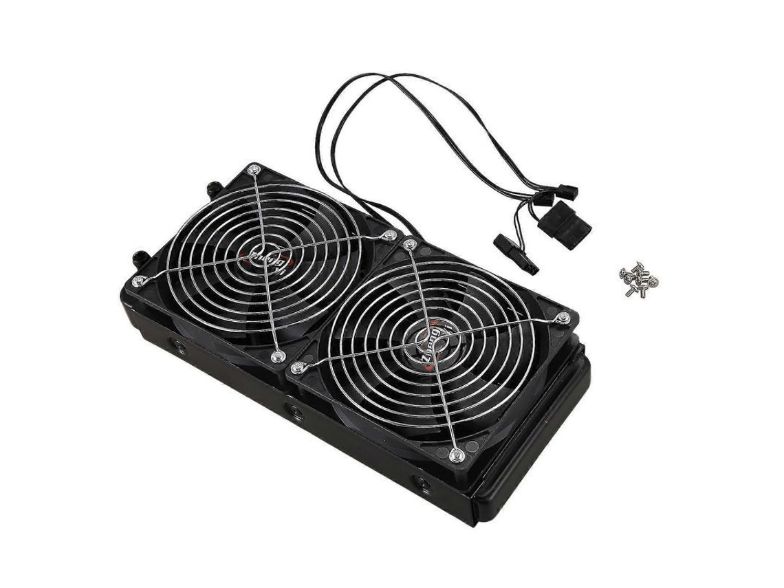 Radiador De Resfriamento De Água De Alumínio 240mm Com Cooler Para Cpu Pc E Equipamentos Industriais Plateado Negro