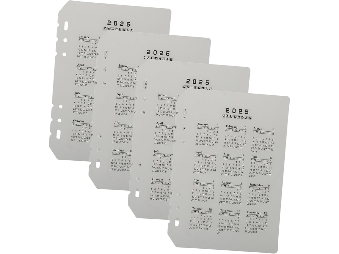 Conjunto De 4 Divisórias Para Cadernos Folhas Soltas, Divisórias Para Planners, Separadores Práticos Para Cadernos