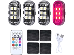 Luz Estroboscópica Genérica Com Controle Remoto, Led De 8 Cores