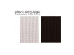 Mantel individual negro 45x30 cm