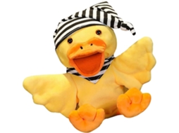 Fantoche De Mão Pato Pano Amarelo Para Crianças