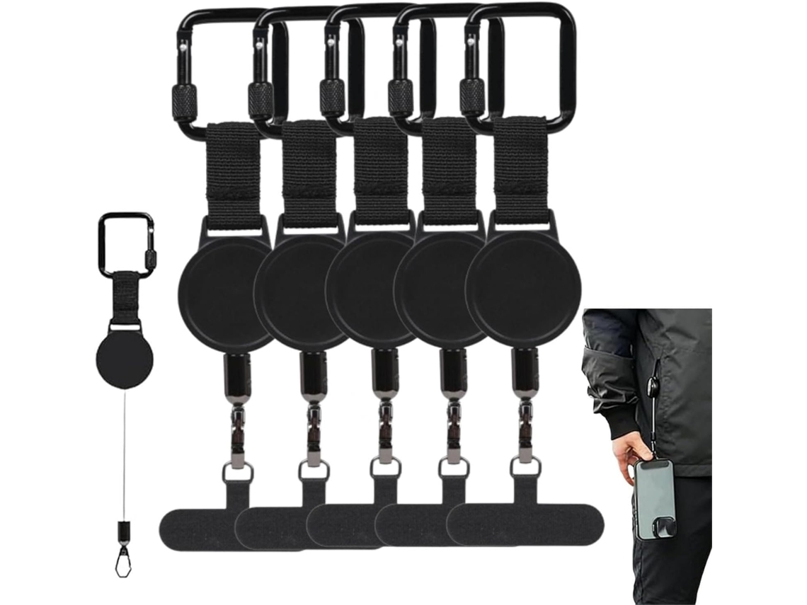 Pacote Com 1 A 10 Unidades De Suporte Extensível Antifurto Para Celular, Alça Leve Para Celular Com Clipe Seguro rm