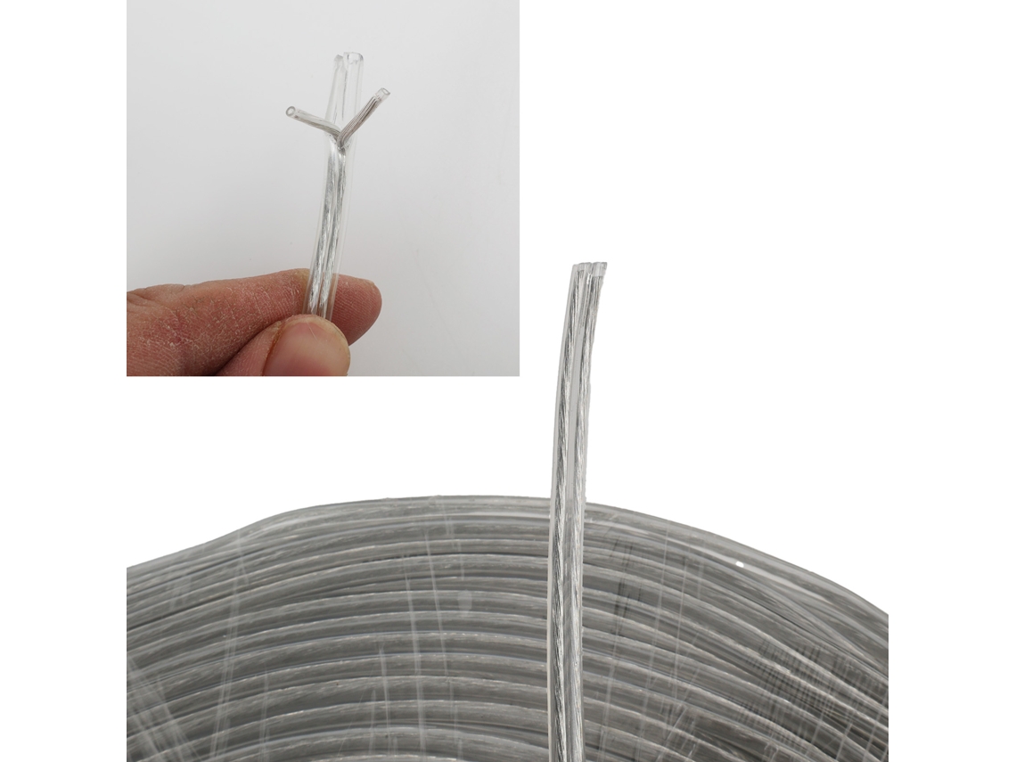 Cabo Elétrico Redondo Em Pvc Transparente 2x0,75 Mm², 300/500v, Para Candeeiros, Vendido Ao Metro.