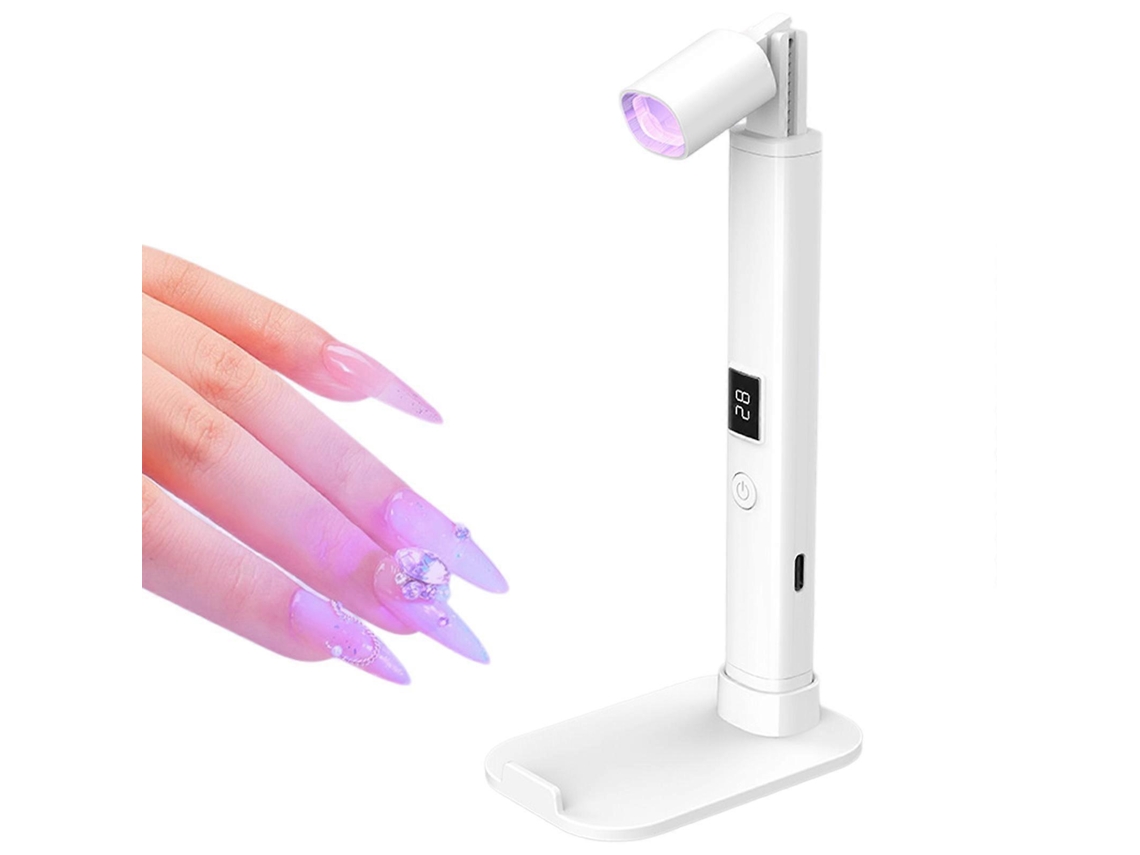 Lâmpada De Unha Portátil Ajustável, Lâmpadas Uv Dobráveis, Luz De Unha Uv Recarregável, Ajuste De Tempo, Perfeita Para Manicure. Ly Ebike