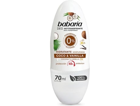 Desodorizante BABARIA Vanilla Coco e Roll-On (70 ml)
