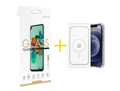 Conjunto De Película De Ecrã Magsafe Para Iphone 16 Pro Gandy Vidro Temperado Transparente (1un)
