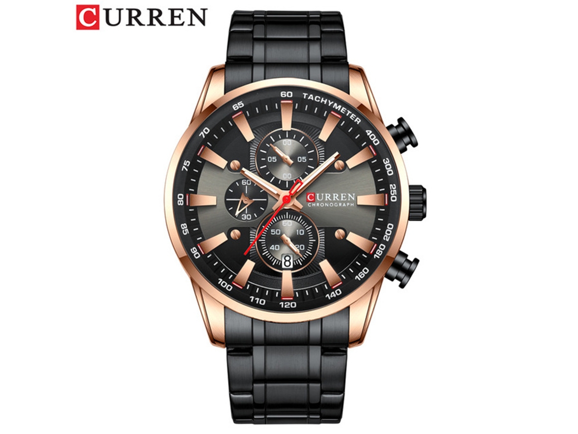 Relógio Masculino MDUG com Pulseira de Couro, Calendário e Movimento Japonês