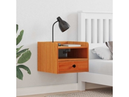 Vidaxl Mesa-de-cabeceira Com Gaveta Marrom Cera 38 X 36 X 29,5 Cm