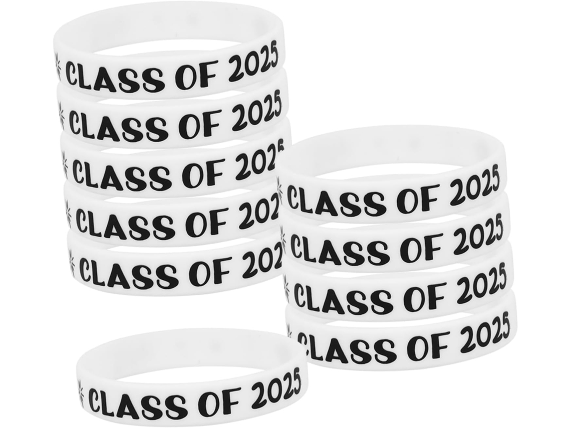 Pulseiras de silicone elásticas confortáveis para parabenos Pela Formatura Da Turma 2025da Uonlytech