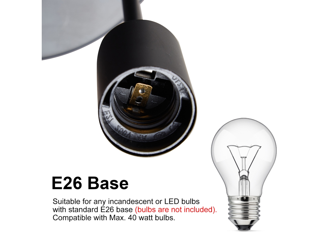 2026 lâmpada de Teto Pendente de 3 Cabeças Tomshine, Base E26, 110 120v, para Sala, Quarto, Café, Loja