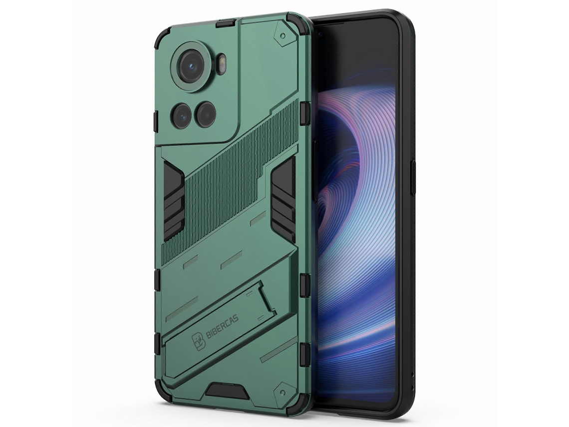 Compre Para Oneplus Ace 5g / 10r 5g Capa De Proteção De Dupla Camada Tpu Pc Com Suporte E Combinação De Absorção De Choque, Verde