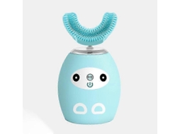 Escova de Dentes Elétrica 3 Velocidades para Crianças em Forma U 2 a 15 Anos Idade Desenhos Anim Ados Automáticos GOKOCO