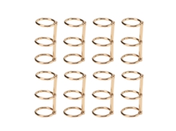 Anéis De Binder Reutilizáveis De Metal Eletroplatado Dourado Para Livros, Cadernos, Folhas Soltas E Diy