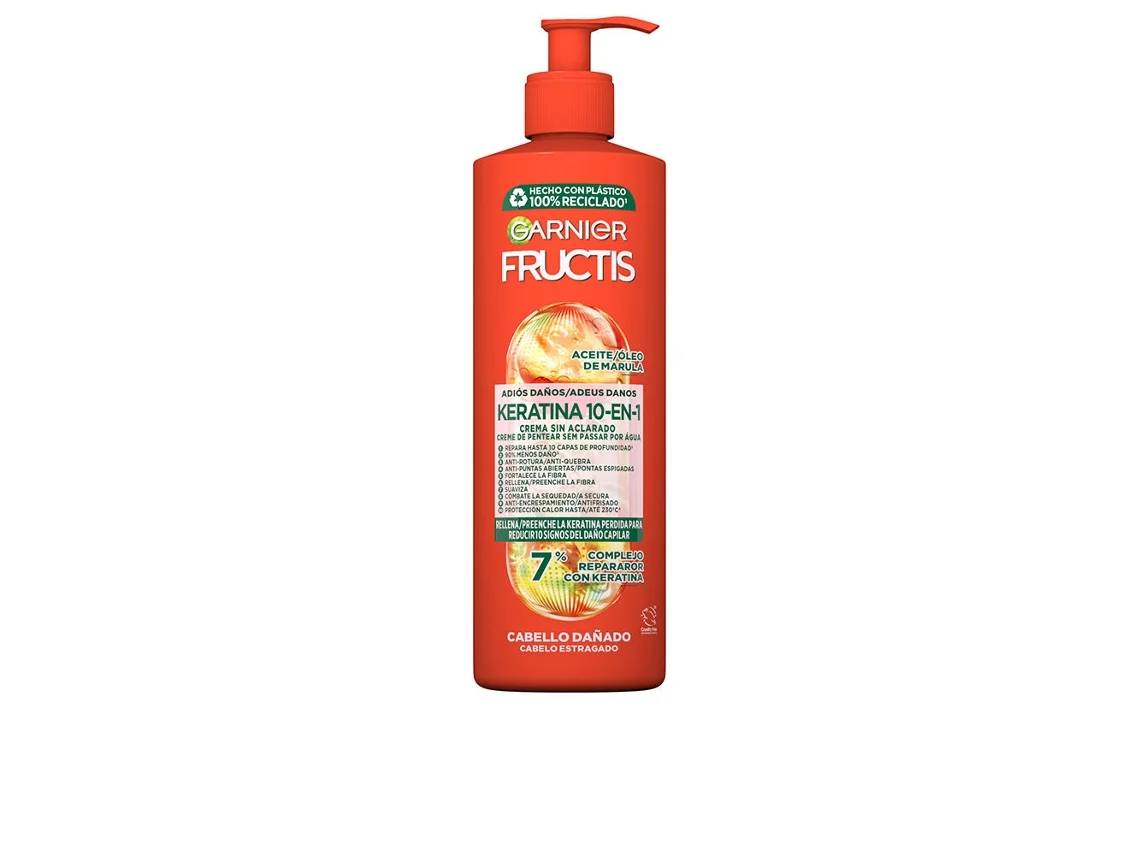 Creme Sem Enxaguar Frutis Keratin 10-Em-1 GARNIER 400 Ml