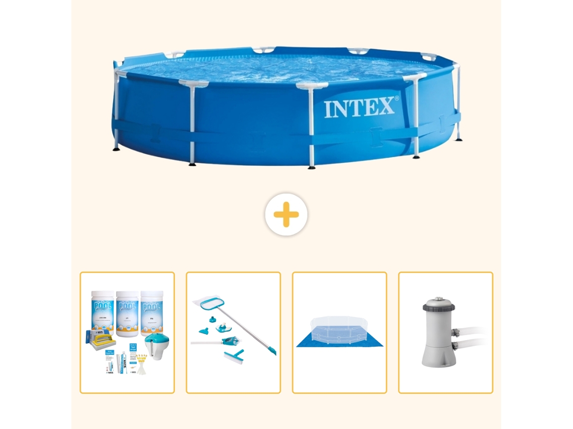 Intex Piscina Com Estrutura Redonda - 366x76 Cm - 5-peças S21008
