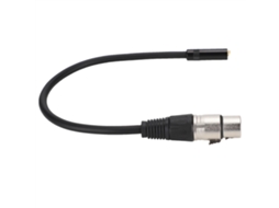 Cabo adaptador de áudio de 3,5 mm fêmea para XLR fêmea, liga de zinco, duplo blindado, 30 cm. | S/MARCA