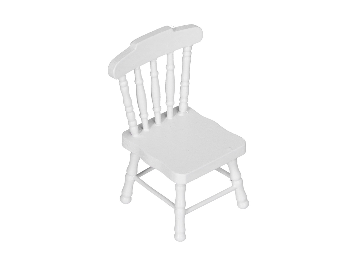 Walshlxq cadeira da Casa de Bonecas 1:12 Móvel Miniatura Acessório Decoração Brinquedo para Criança Branco