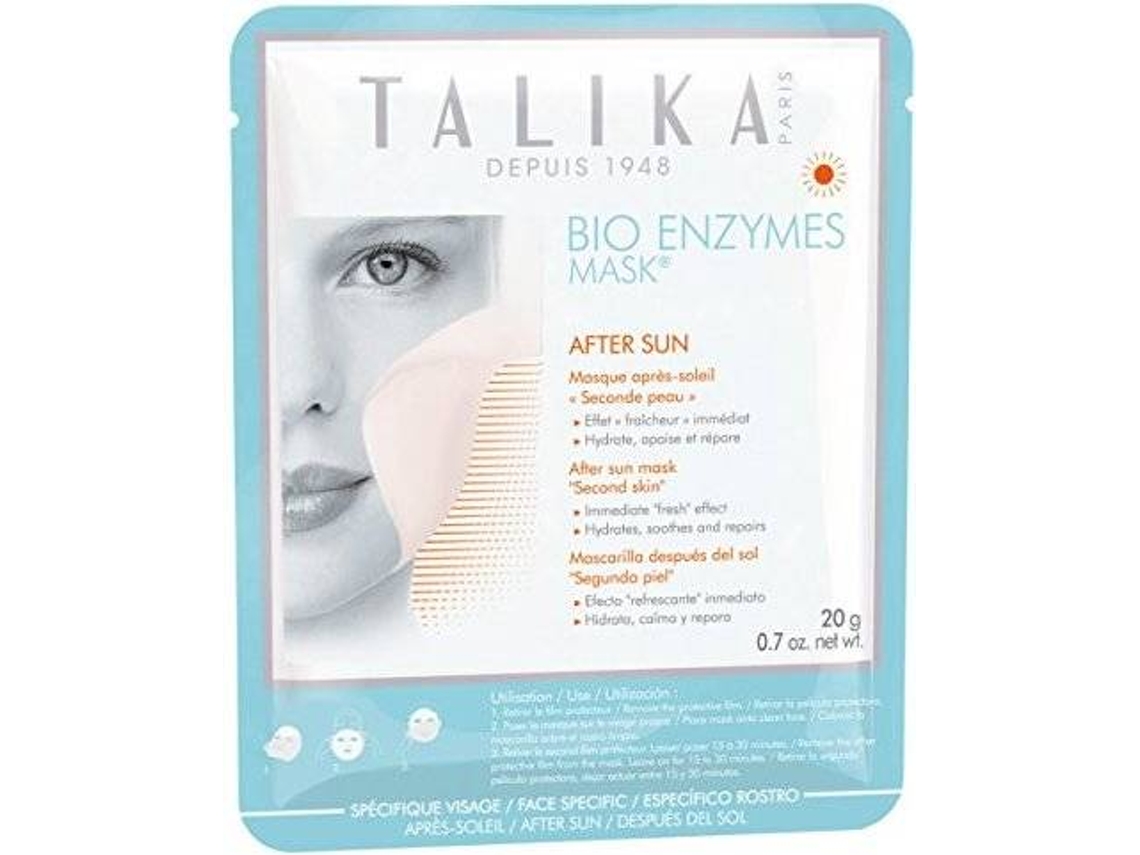 Máscara Pós-sol - Talika - Máscara Bio Enzimas - Hidratante - Biocelulose - Calmante