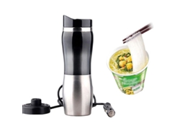 Taza Eléctrica Para Coche 12v 400ml Acero Inoxidable Calentador Portátil 50w