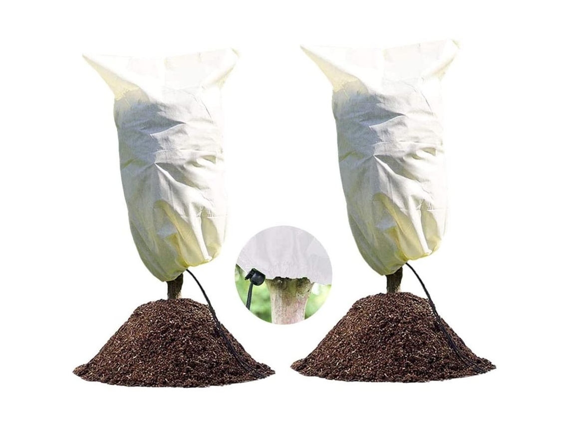 2 Pack Capa De Inverno Para Plantas, 80x60cm, Reutilizável, Proteção Contra Frio, Neve E Vento