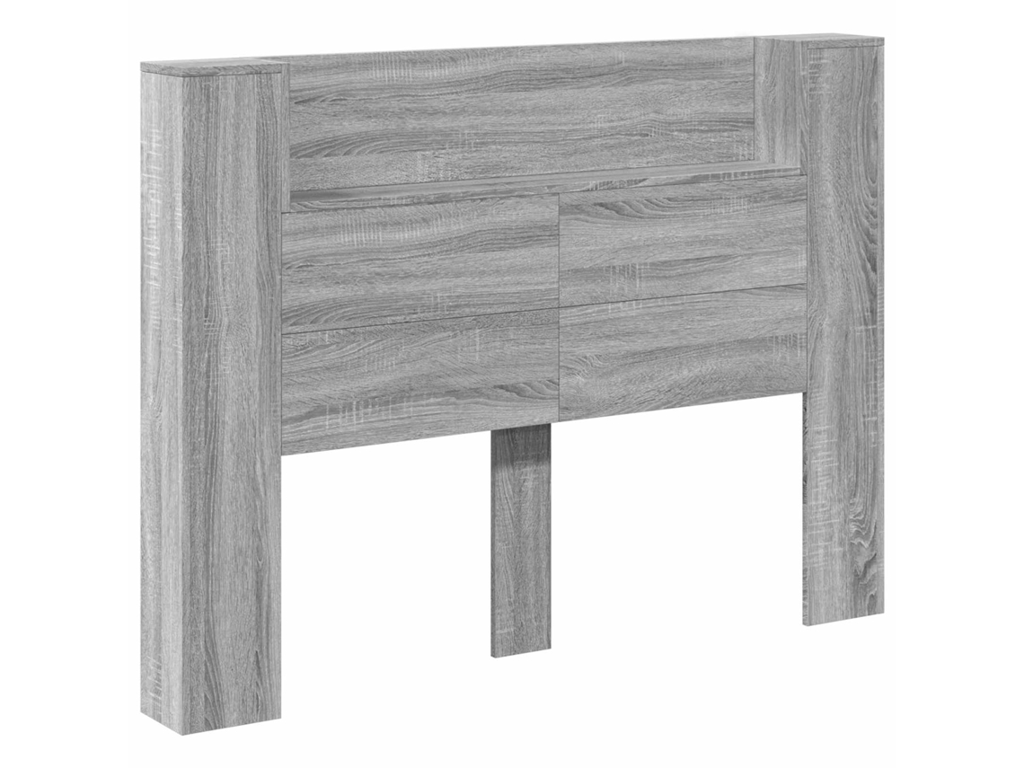 Cabeceira Cinza Sonoma 140x16,5x103,5 cm Madeira Processada MAISON EXCLUSIVE