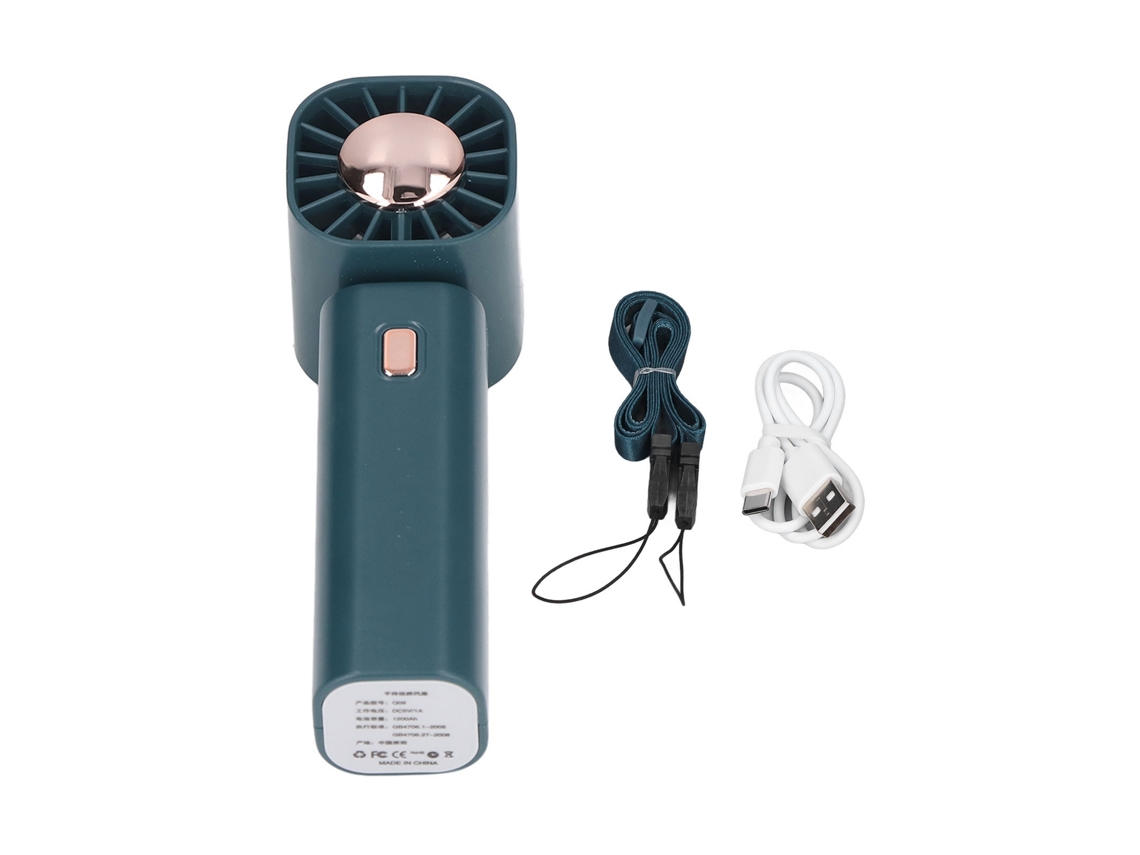 Ventilador Usb Recarregável Portátil Verde