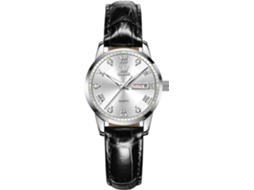 Lurelia Relógio Feminino, Movimento De Quartzo, Data/calendário, Couro, Preto, Dourado
