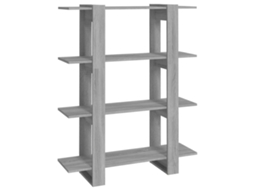 Book Cabinet, Book Cabinets Vidaxl Cinzeto Madeira Processada (n/a)