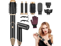 Secador de Cabelo Lonique Air Styler 6 em 1 com 6 Acessórios, 110.000 Rpm, Secagem Rápida para Todos os Tipos de Cabelo. TAISHENGDA