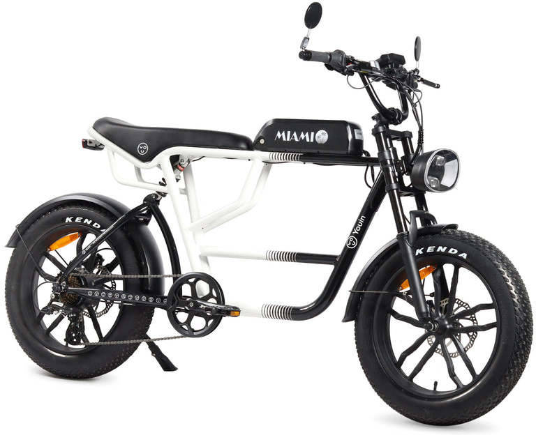 Bicicleta Elérica YOUIN Urban Miami (Autonomia: 100 Km - Branco e Preto)
