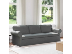Vidaxl Sofá Cinza Escuro 245 X 82 X 80 Cm Tecido