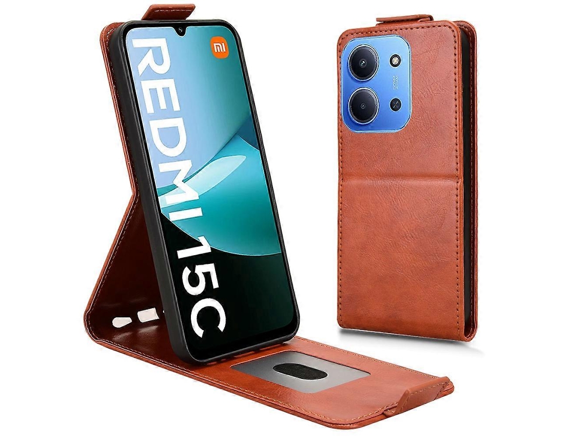 Capa De Celular Tkdaddy Para Xiaomi Redmi 15c 4g (global) (171 Mm) / Poco C85 4g Com Suporte, Fecho Magnético, Flip Vertical, Couro, Com Porta-cartões