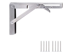Soporte de Prateleira Plegável de Aço Inoxidável Polido 201 40cm para Prateleiras de Cozinha e Banheiro