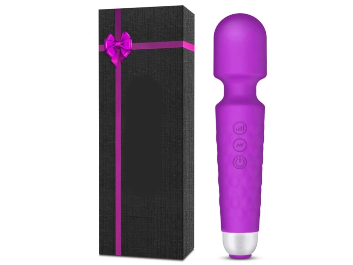 Massageador Poderoso Com 8 Velocidades 20 Modos De Vibração Massageador Pessoal Sem Fio Portátil Recarregável Usb Roxo Ushion