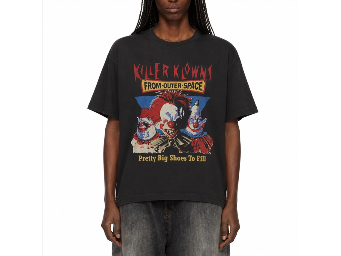 Rockinstone Killer Klowns Pretty Big Shoes To Fill Black Adult T-shirt Size:xxxl