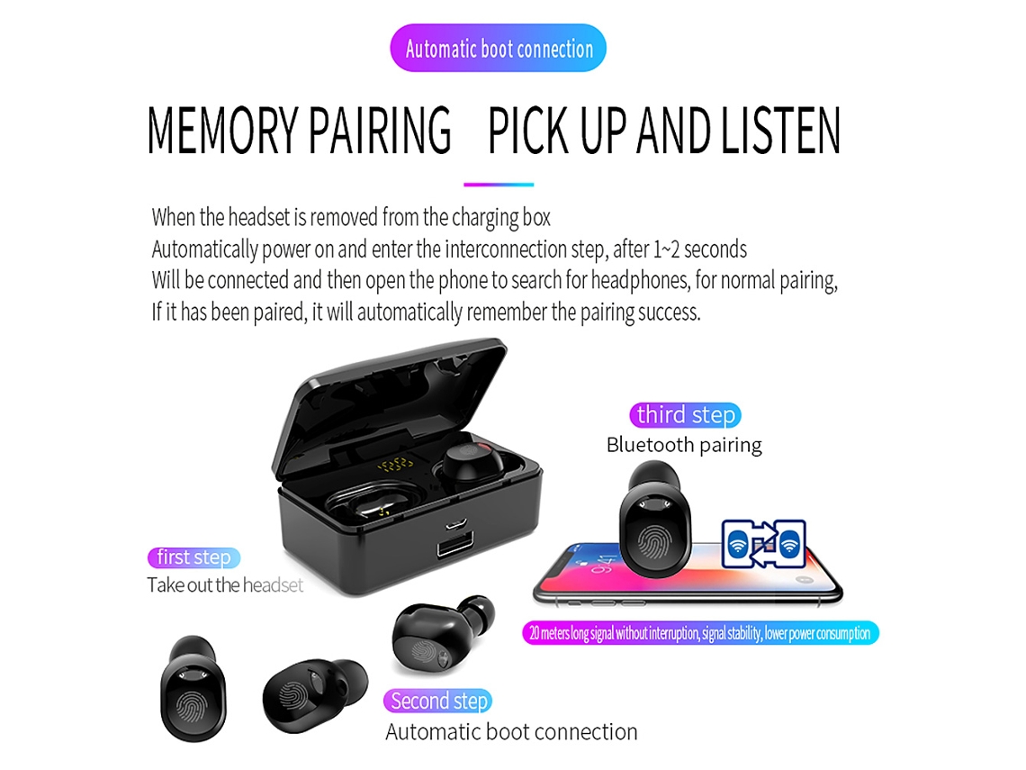 Fones Bluetooth LAXISCREED G10 Tws Controle Táctil