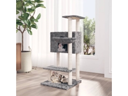 Vidaxl Árvore C/ Arranhadores Sisal 108,5 Cm Cinza-claro