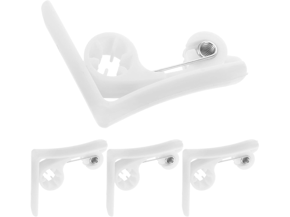 Suportes para toalhas de mesa Zerodeko Air para eventos, toalhas de mesa de plástico branco autossustentáveis, pacote com 4 peças para evitar