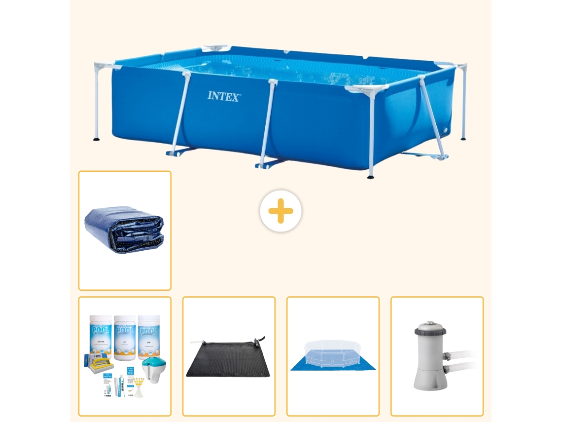 Intex Piscina Com Estrutura Retangular - 300x200x75 Cm - 6-peças S20054