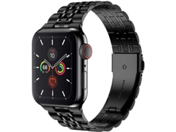 Bracelete para Smartwatch de aço inoxidável ultrafina de sete contas para Apple Watch série 9, 8 e 7 41 mm/SE 3 e SE 2 e 6 e SE e 5 e 4 40 mm/3 e 2