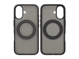 Capa Para Celular Com Suporte Magnético Giratório Para Iphone 17 - Preta